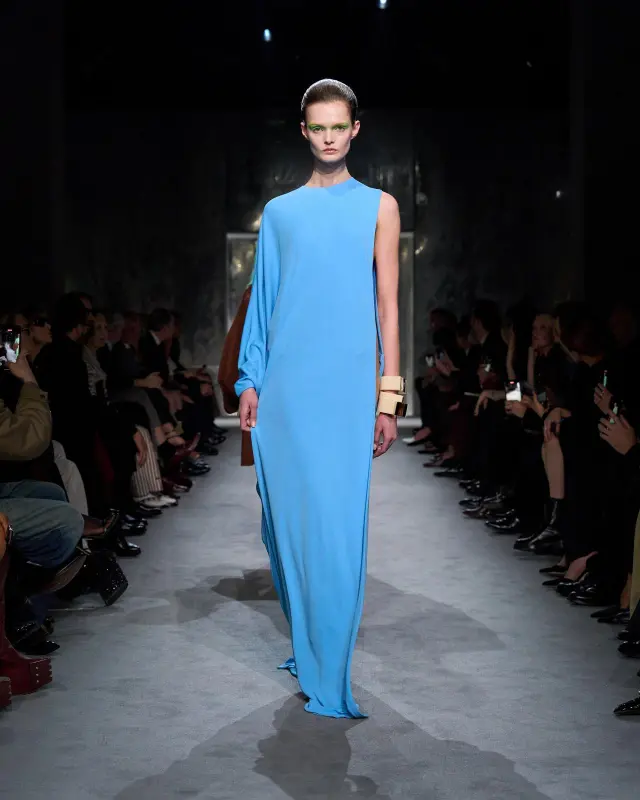 CREPE JERSEY EVENING DRESS POWDER BLUE online